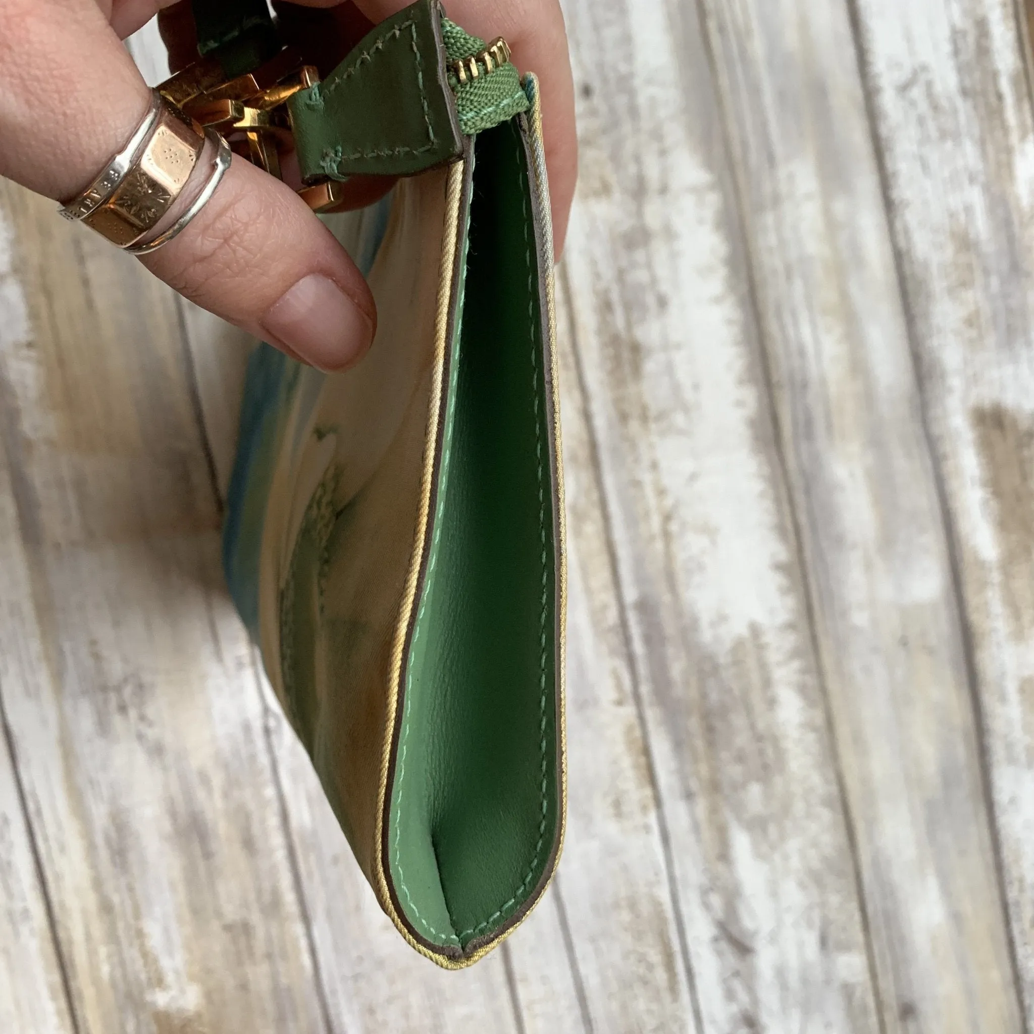 1990s Silk Floral Scarf Clutch by Salvatore Ferragamo. Sustainable Vintage Fashion Accessory.