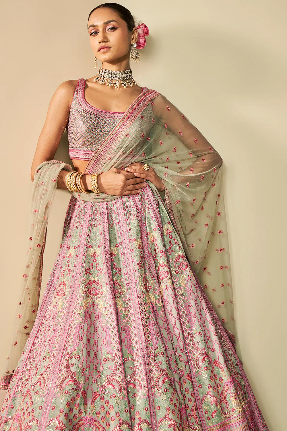 Aashirya Embroidered Lehenga Set