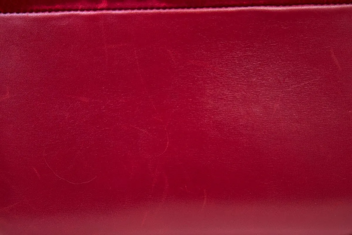 Celine Red Calf Hair Box Handbag
