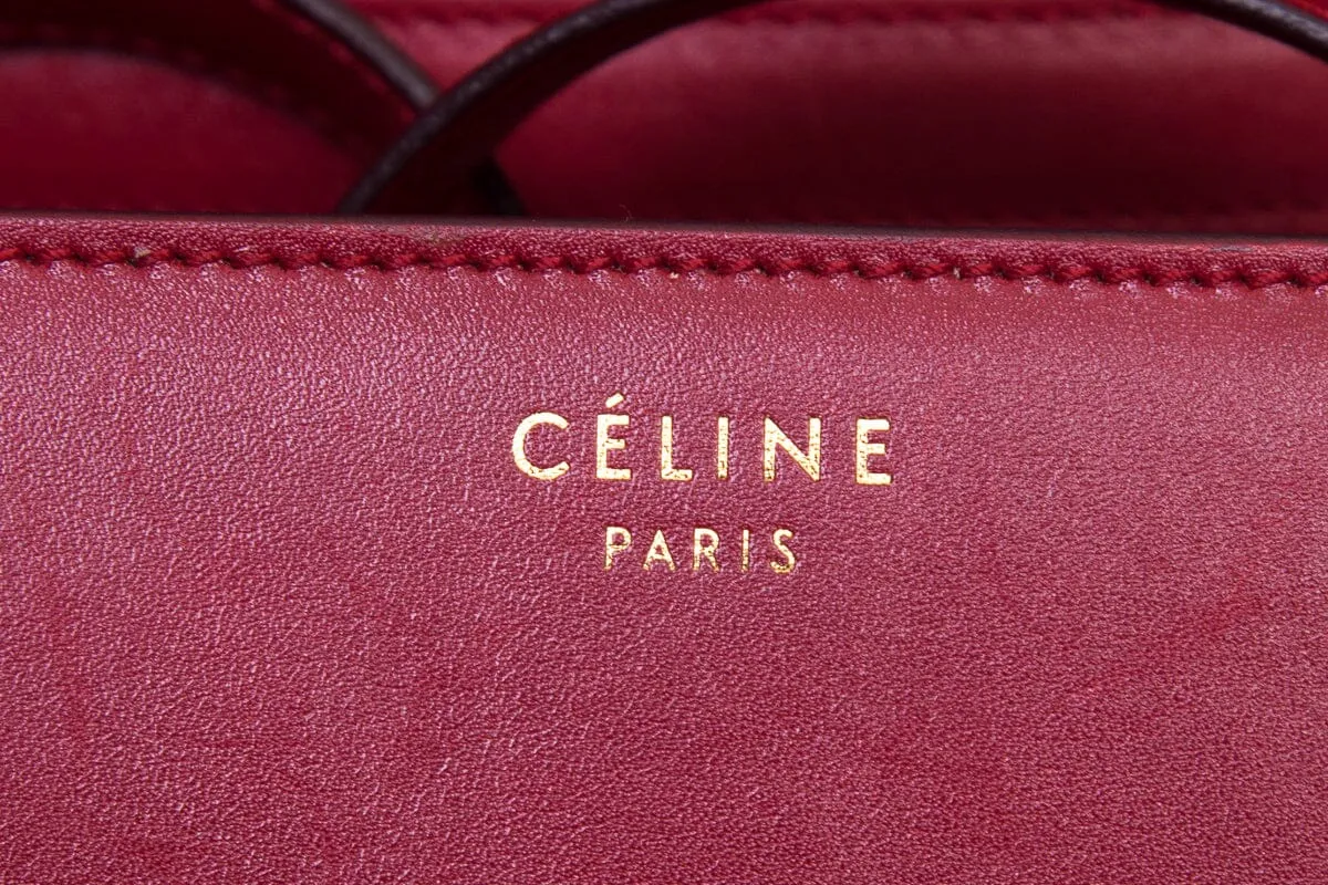 Celine Red Calf Hair Box Handbag