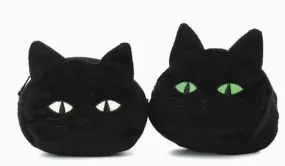Coin Purse Keychain - Furry Black Cat