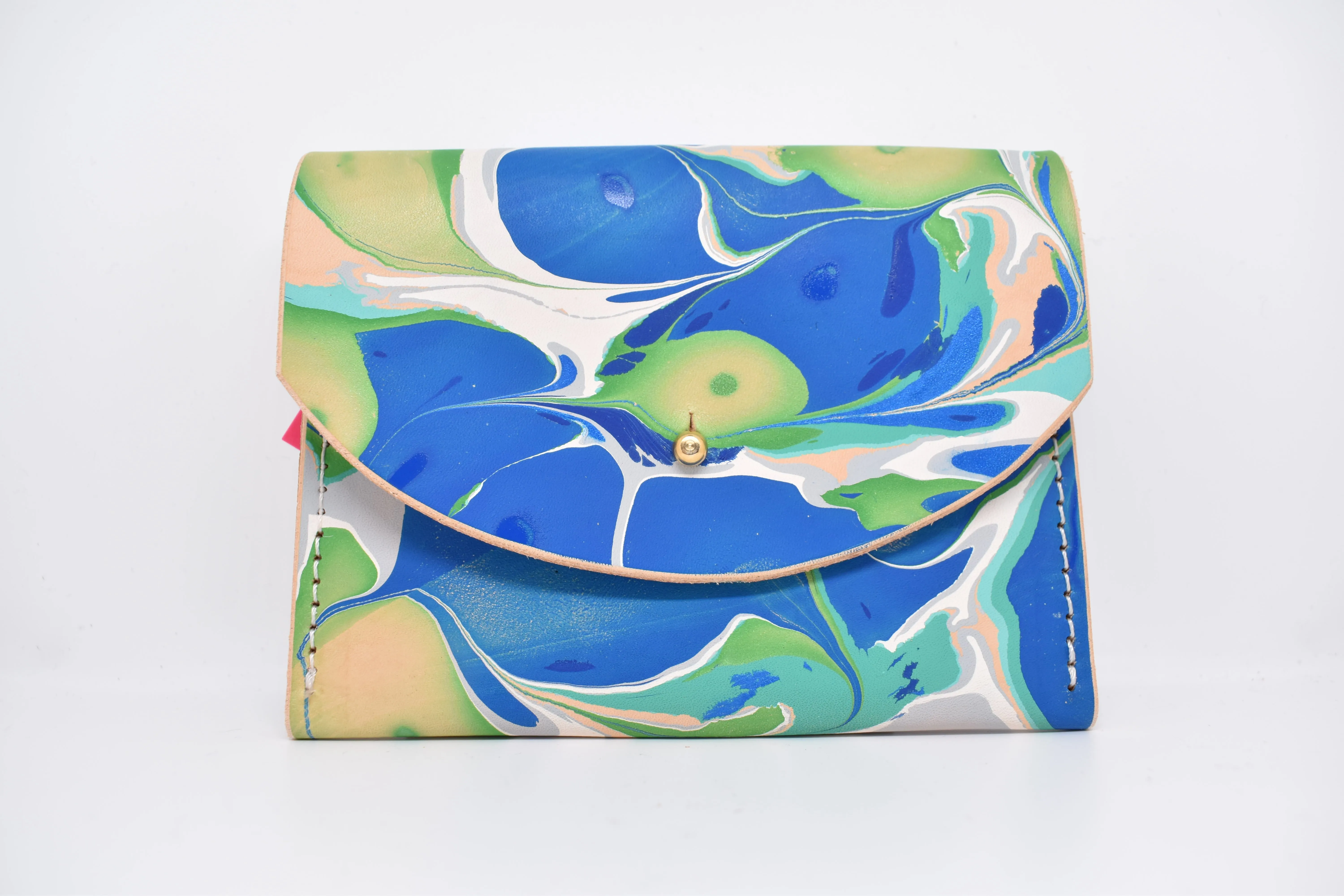 Handmade Leather Purse - Marbled