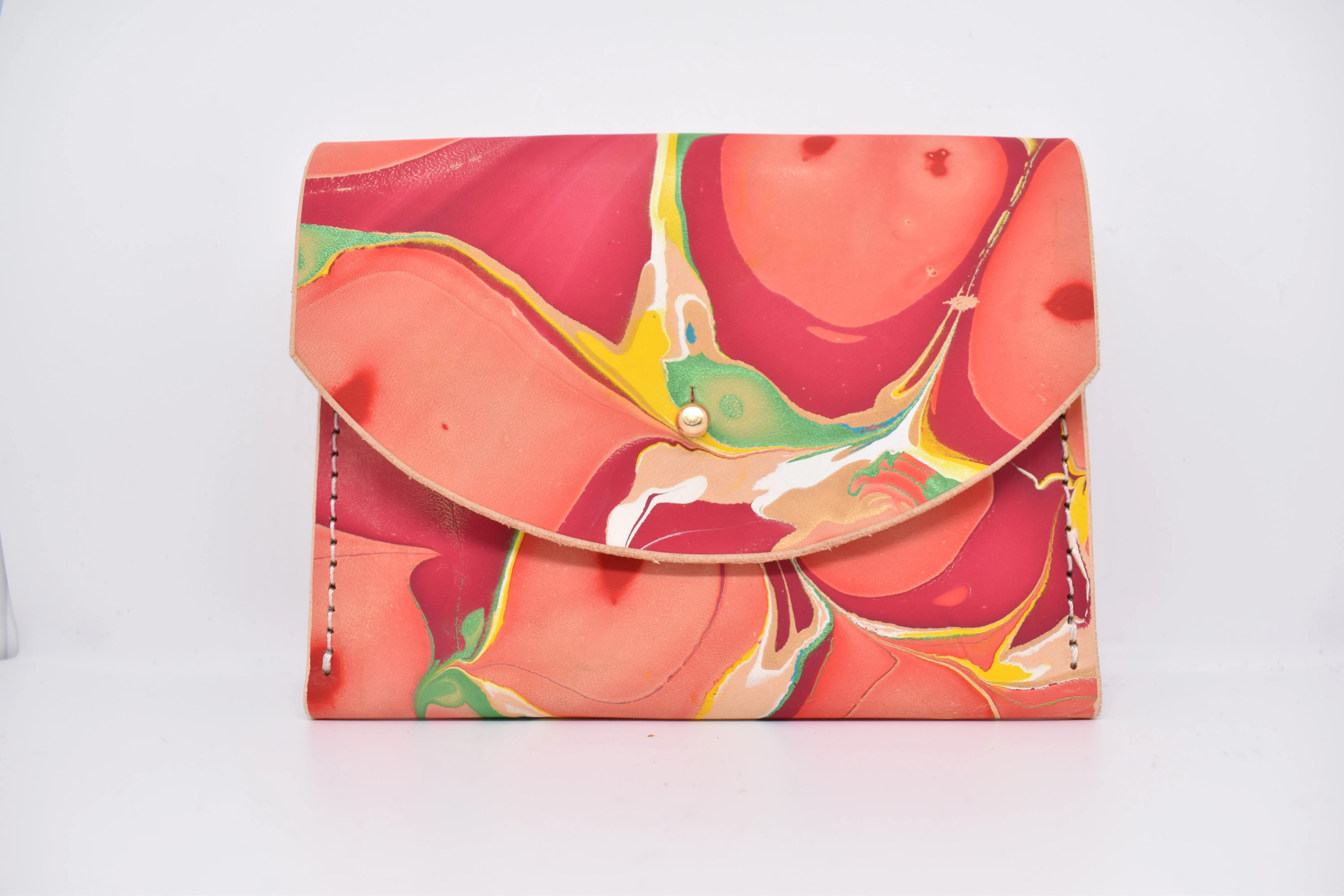 Handmade Leather Purse - Marbled