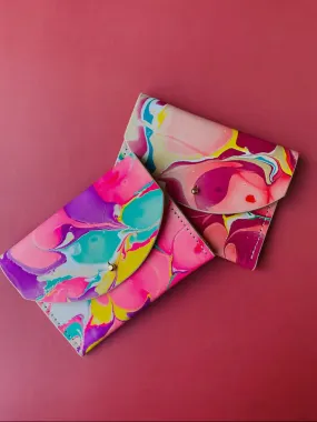 Handmade Leather Purse - Marbled