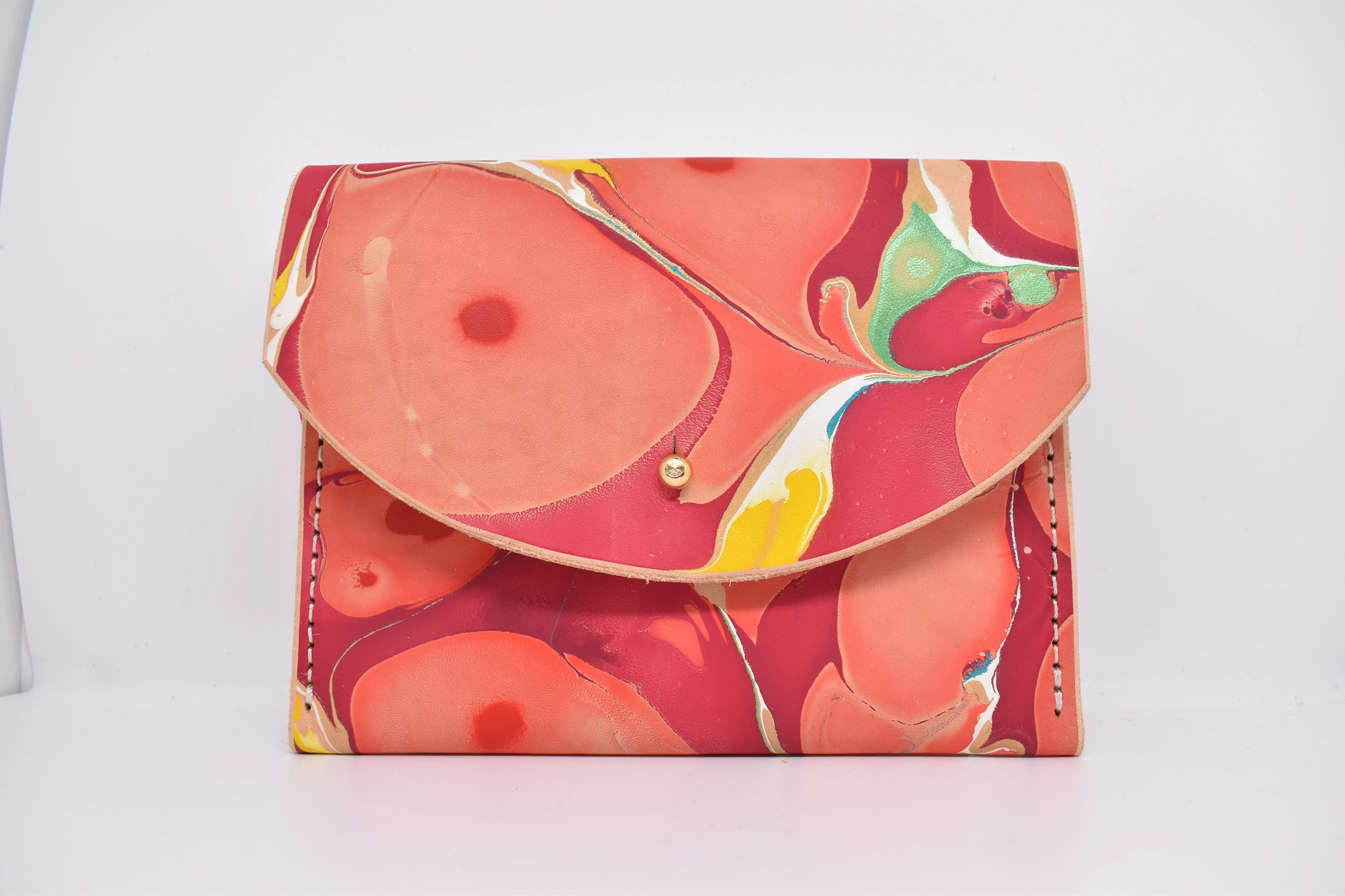 Handmade Leather Purse - Marbled