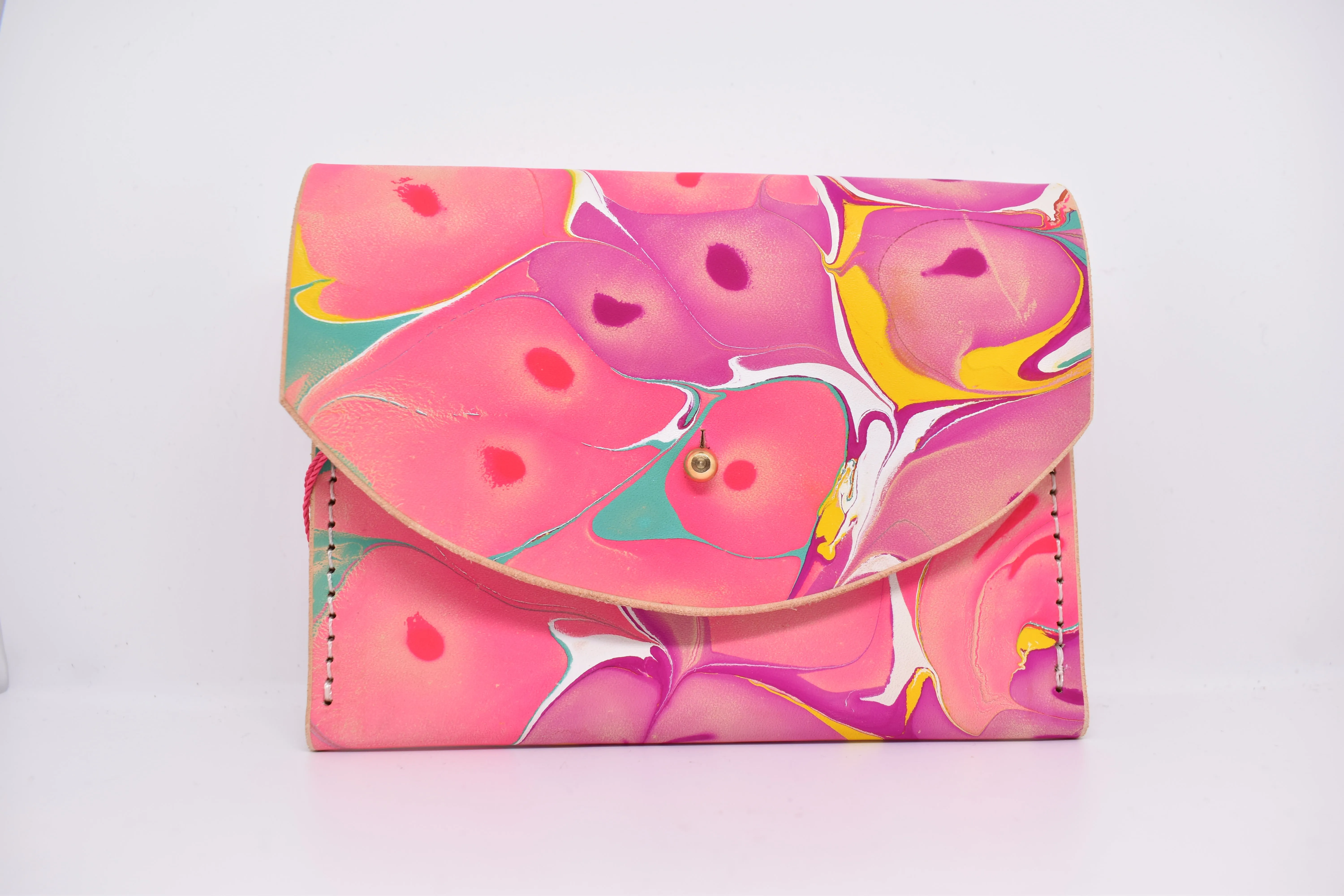 Handmade Leather Purse - Marbled