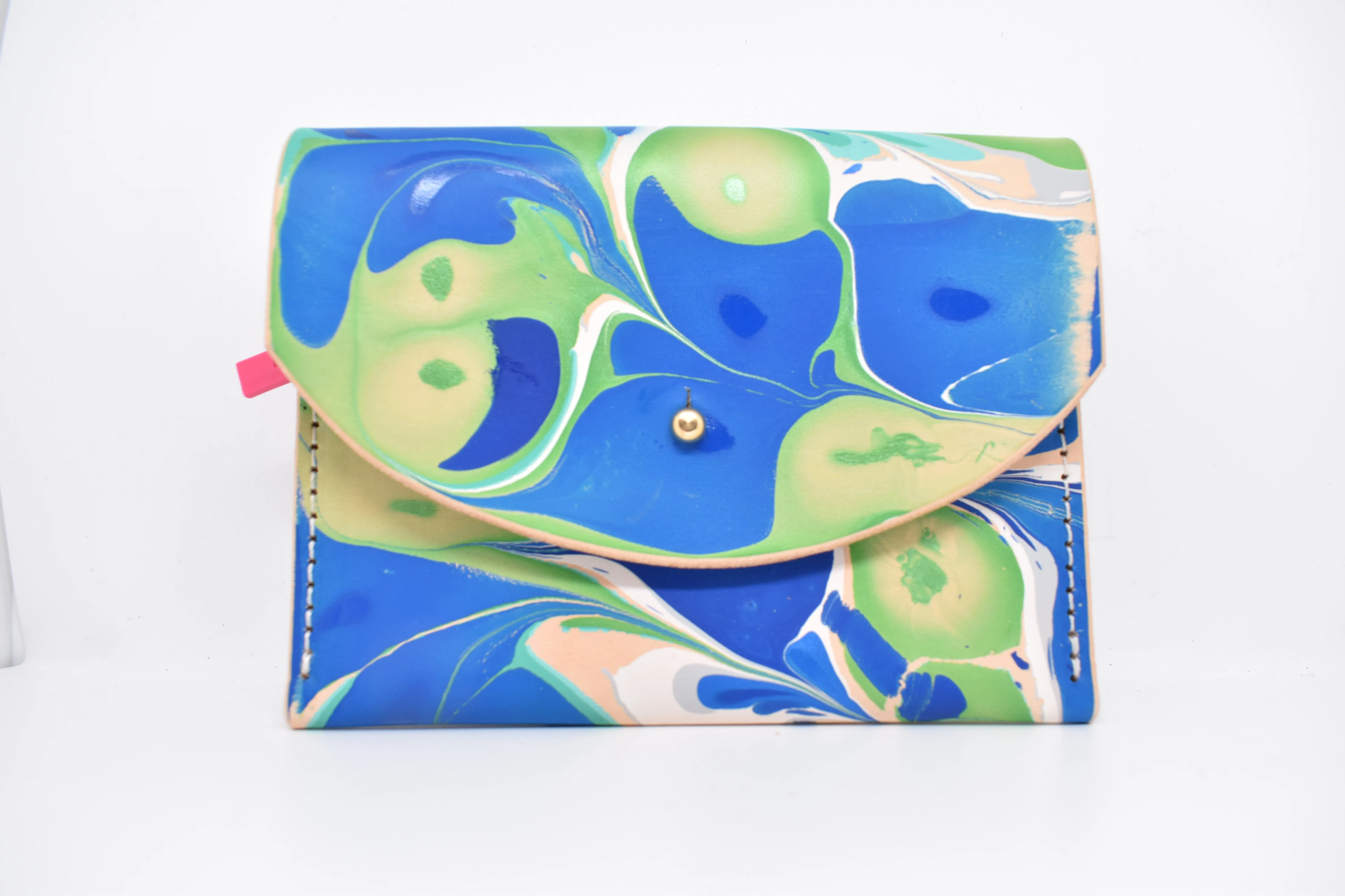 Handmade Leather Purse - Marbled