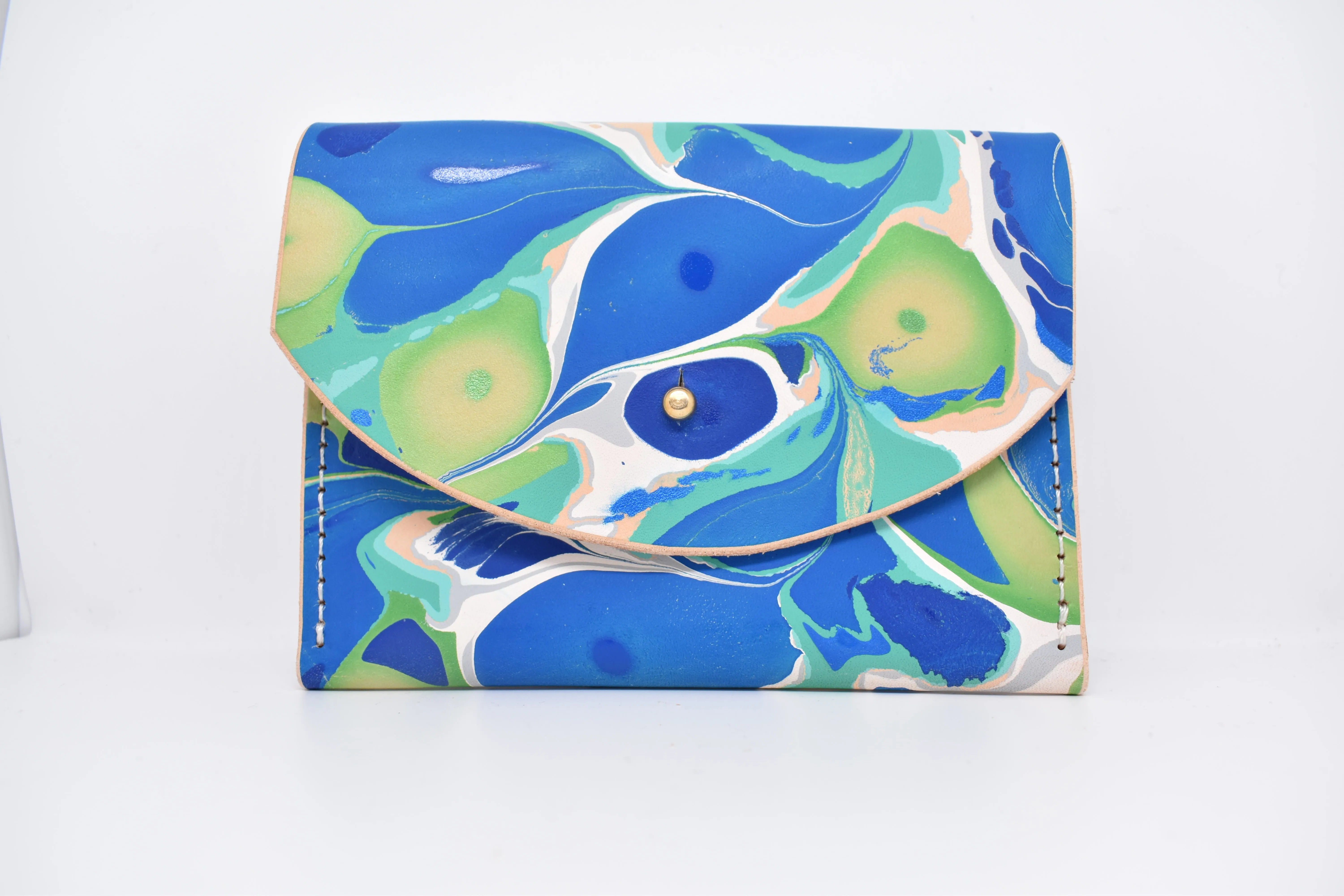 Handmade Leather Purse - Marbled