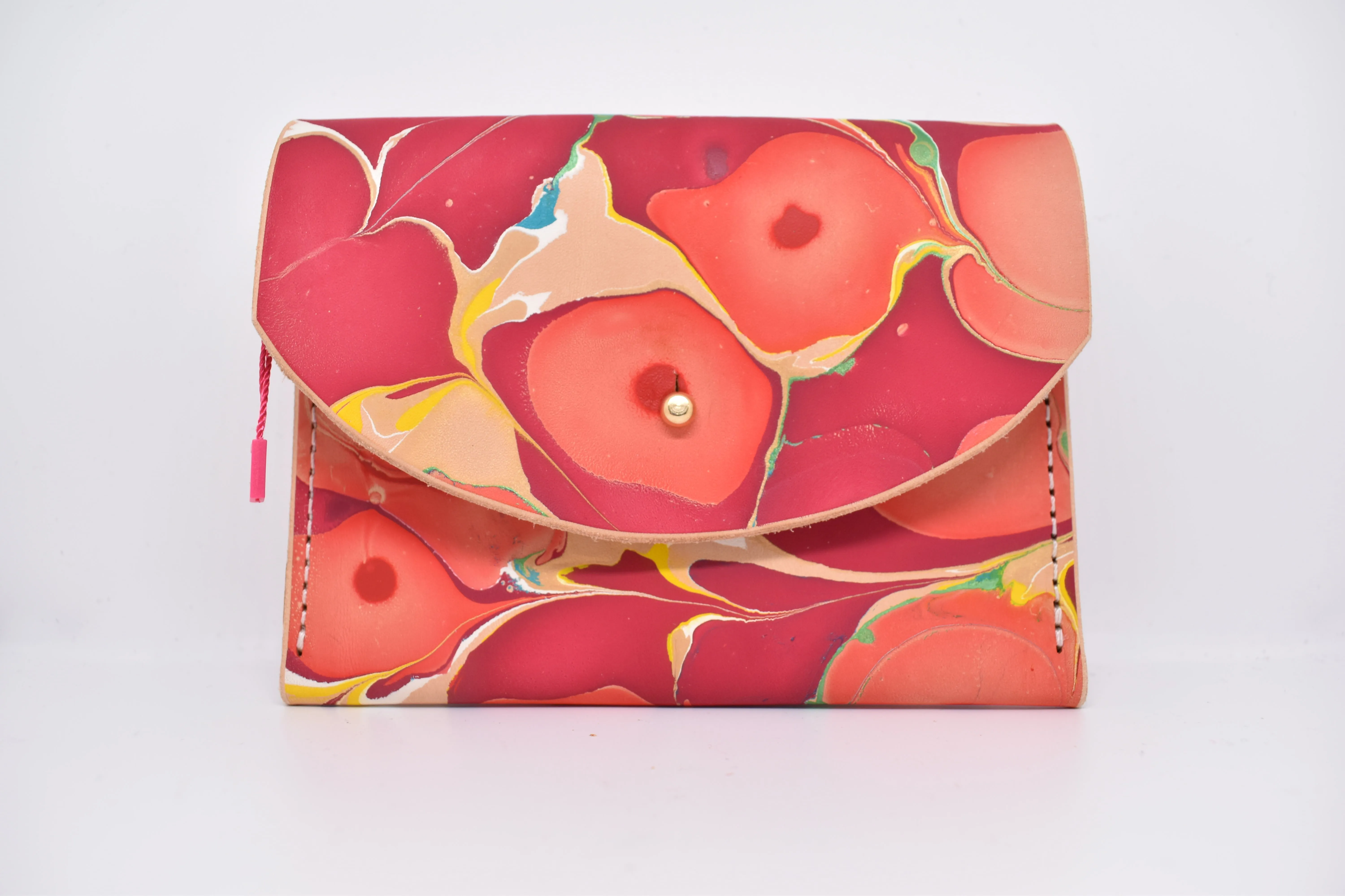 Handmade Leather Purse - Marbled