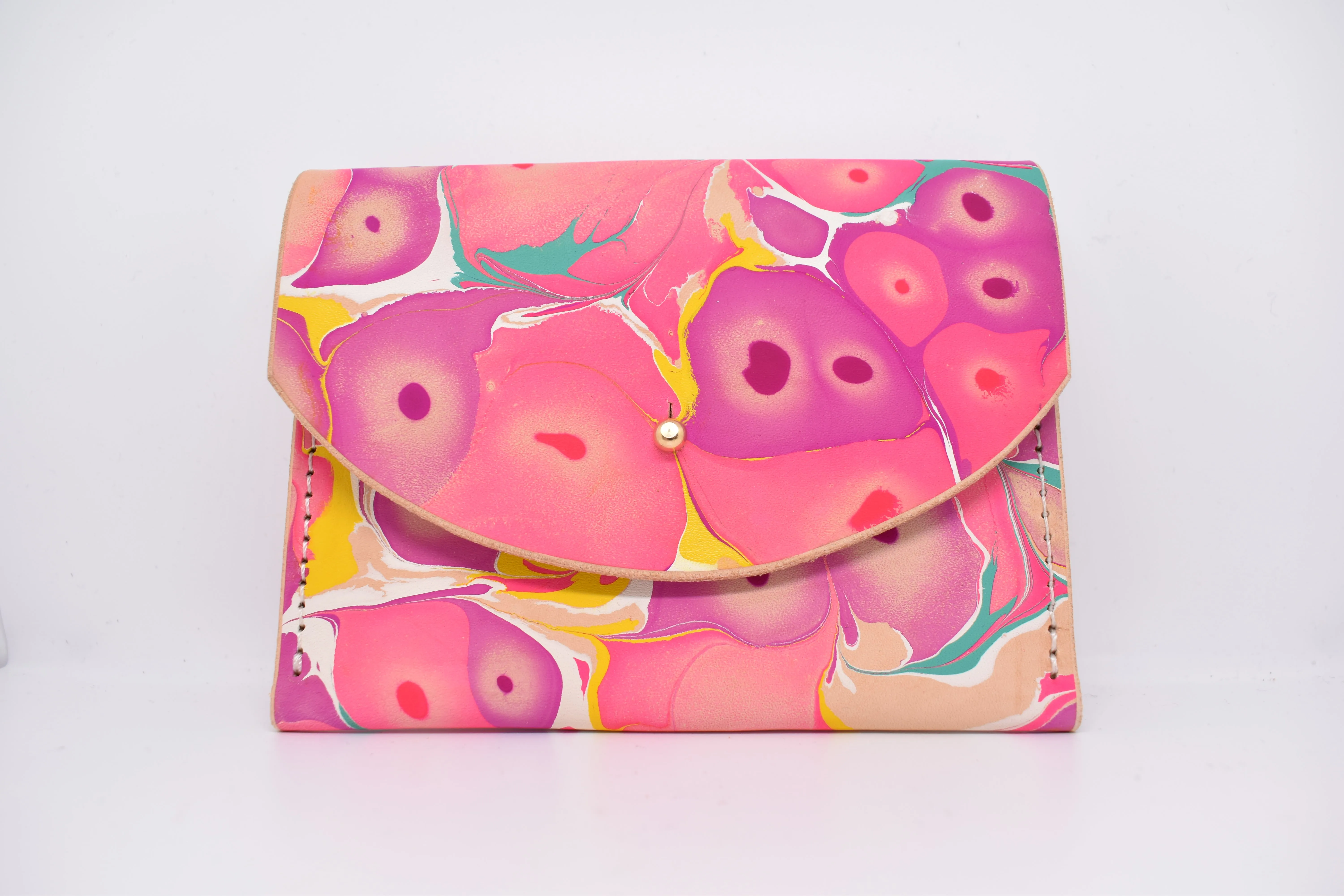 Handmade Leather Purse - Marbled