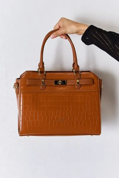 Hazel Blues® |  David Jones Texture PU Leather Handbag