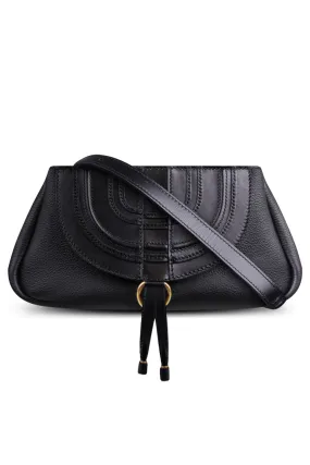 MARCIE SMALL SADDLE BAG | BLACK