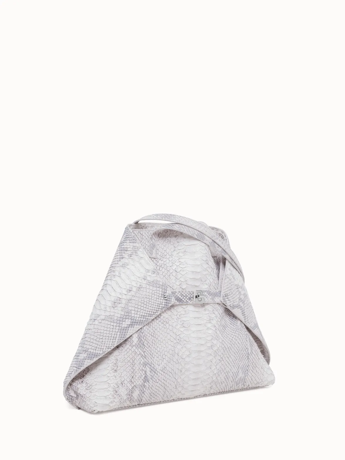 Medium Ai Schultertasche aus Suede Pythonleder
