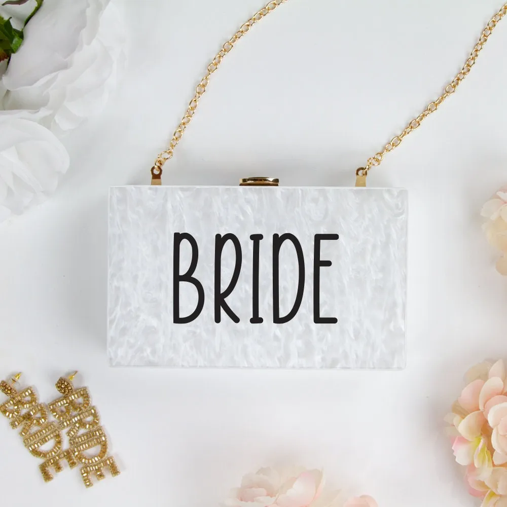 Mrs. Last Name Acrylic Box Clutch