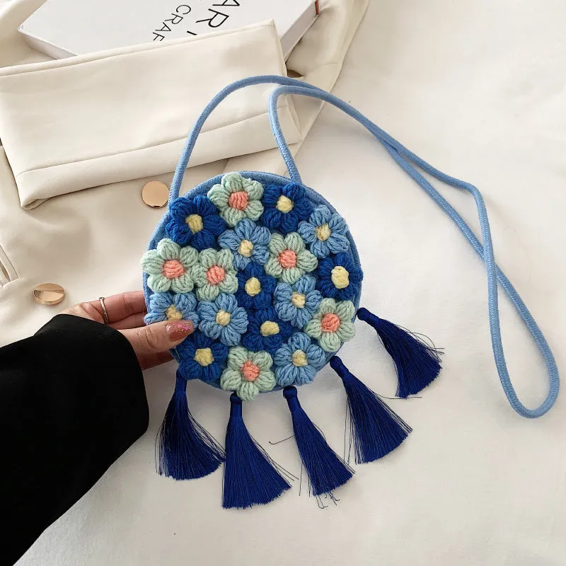 New Fashion Flower Shoulder Bag All-matching Western Style Small Square Bag