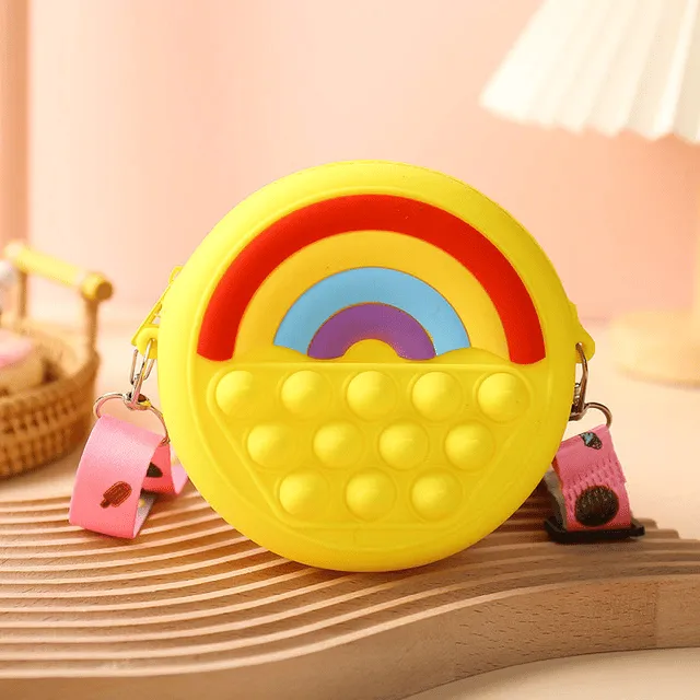 POP & POP!  Clearance Sale! Rainbow Fidget Popet Crossbody Bag - Stress Relief & Style in One!  (Limited Stock!)