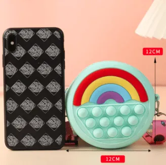 POP & POP!  Clearance Sale! Rainbow Fidget Popet Crossbody Bag - Stress Relief & Style in One!  (Limited Stock!)