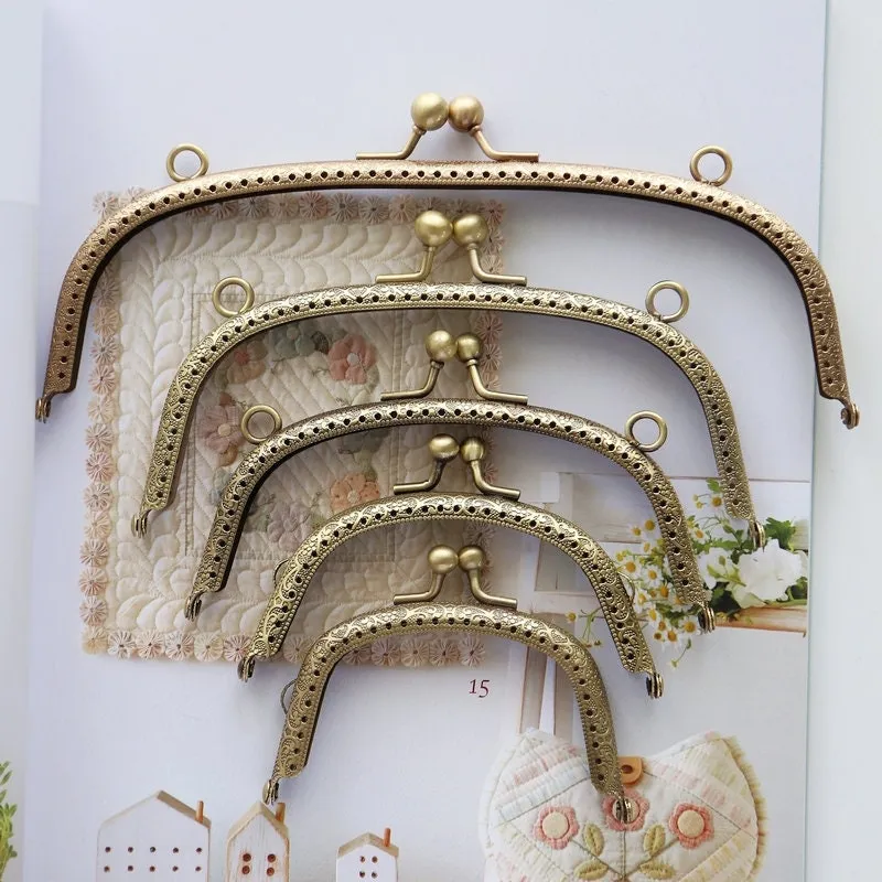 Retro Bronze Purse Frame Sewing Style