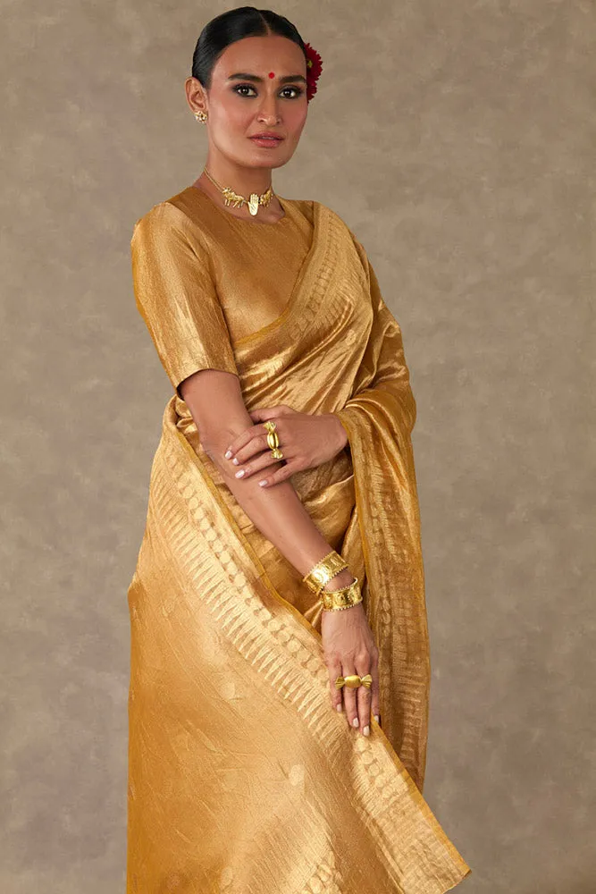 'Sunehri' Tissue Saree