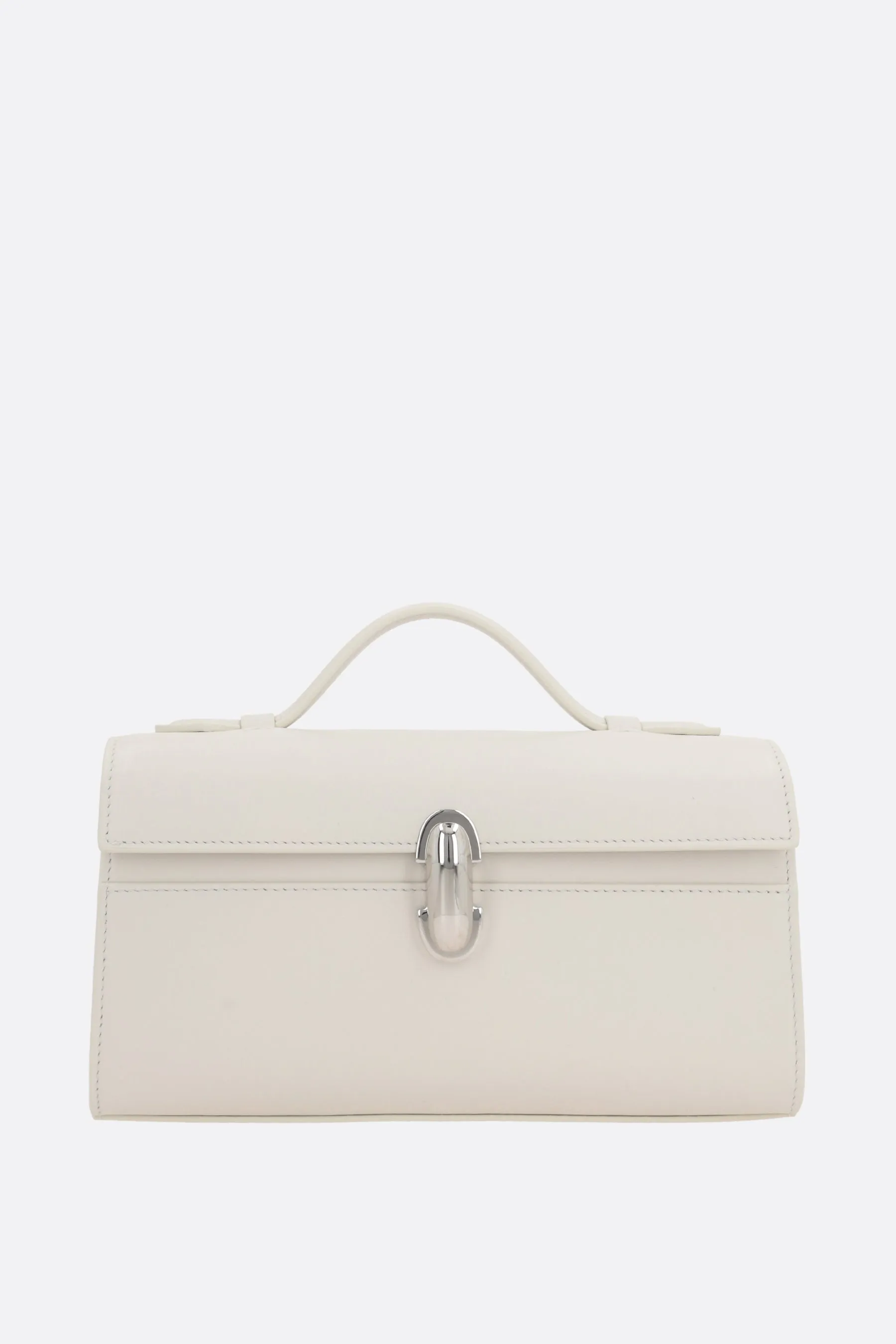 Elegant Smooth Leather Symmetry Pochette Handbag - Chic and Versatile Designer Accessory