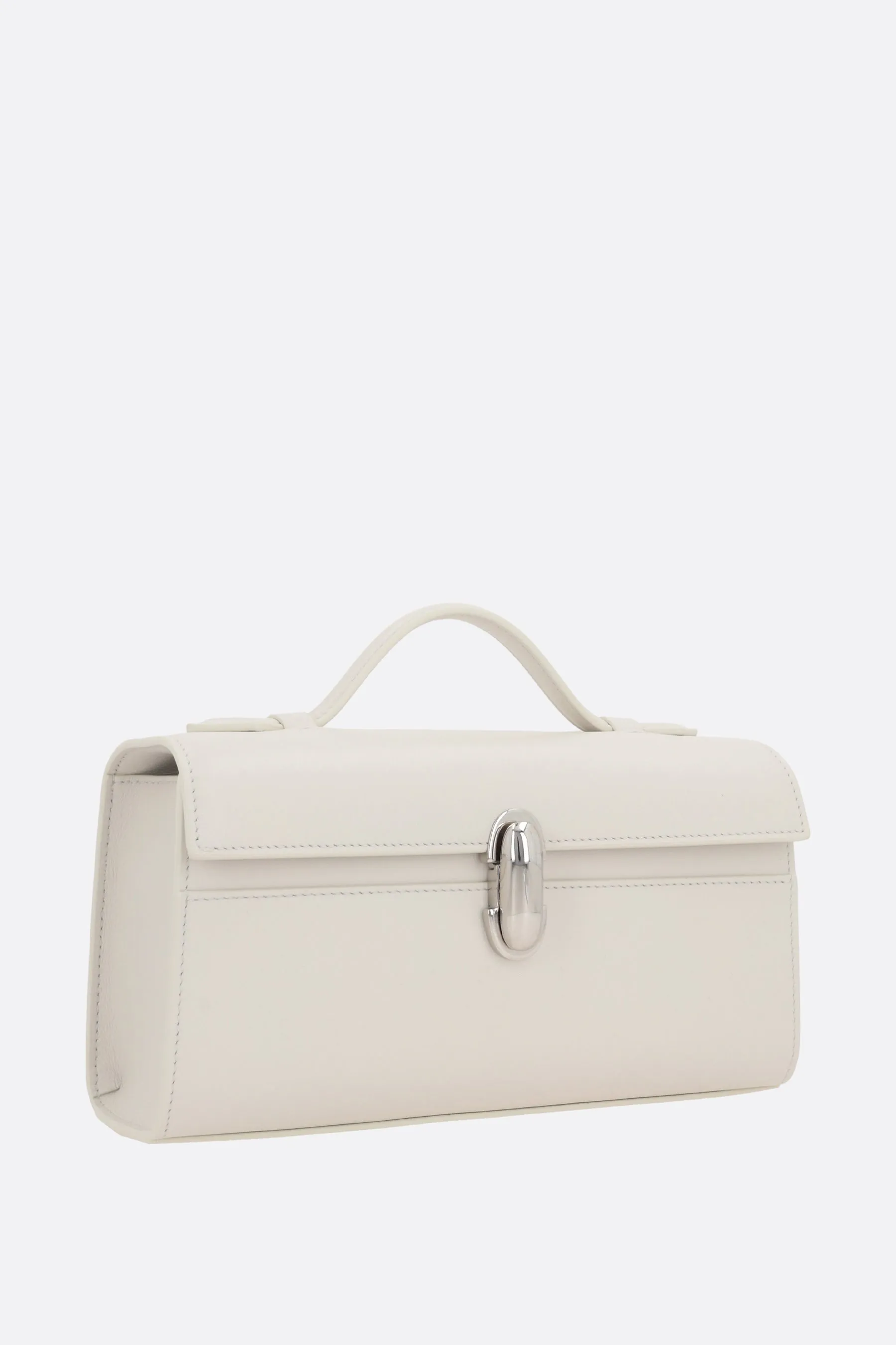 Elegant Smooth Leather Symmetry Pochette Handbag - Chic and Versatile Designer Accessory