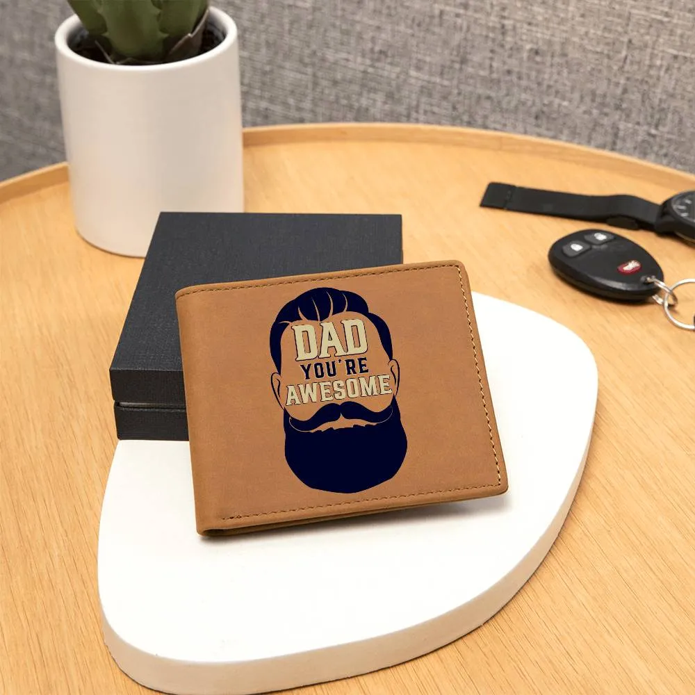 Wallet Design_Dad Awesome Leather Wallet
