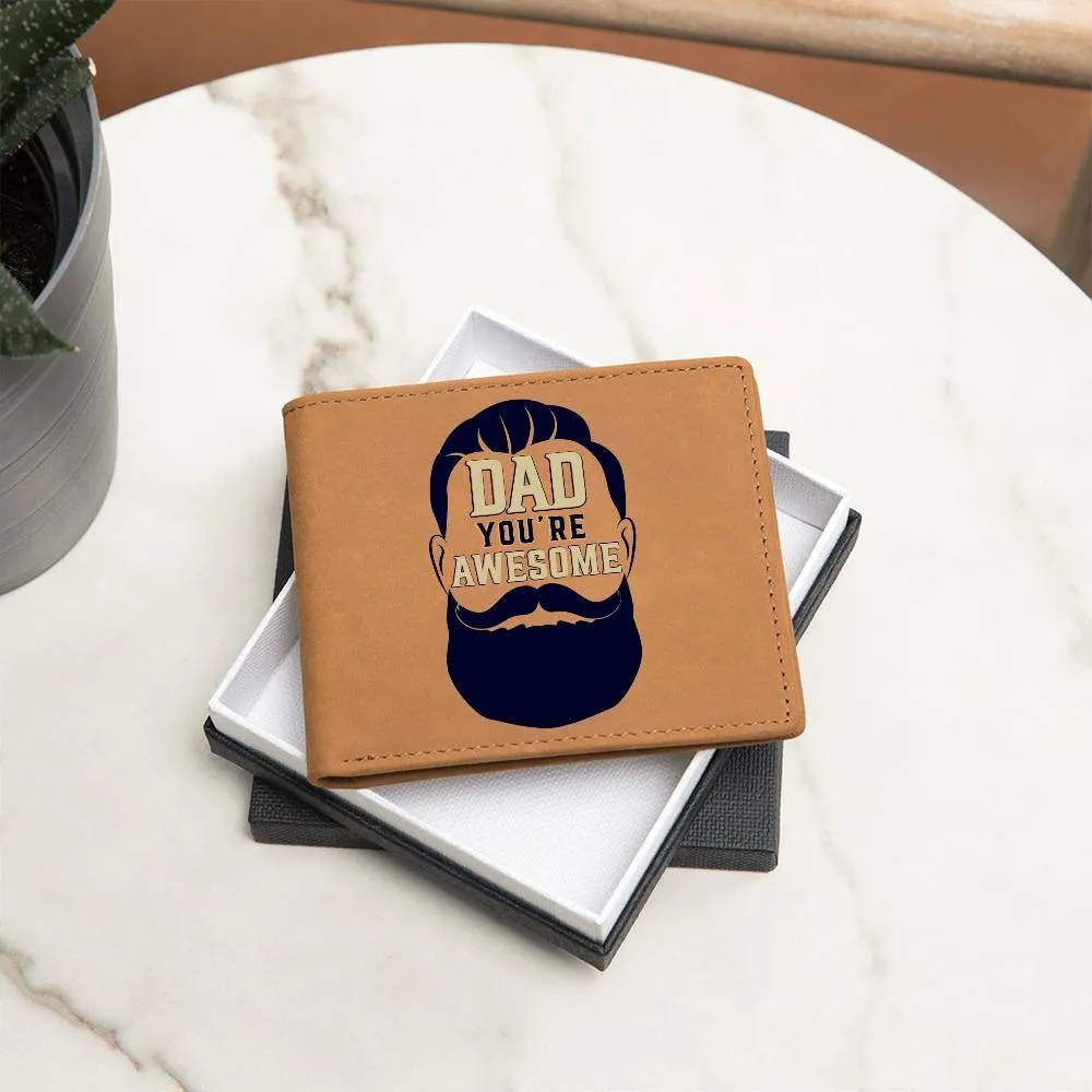 Wallet Design_Dad Awesome Leather Wallet