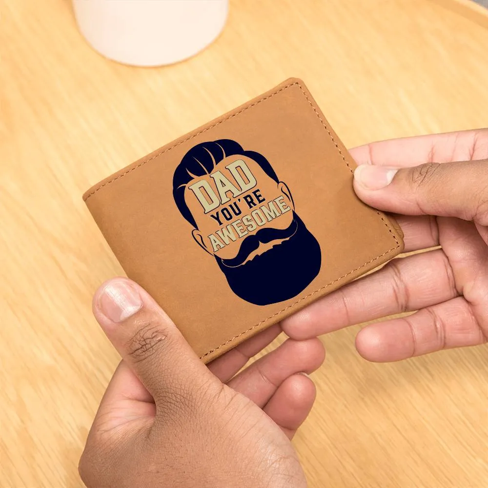 Wallet Design_Dad Awesome Leather Wallet