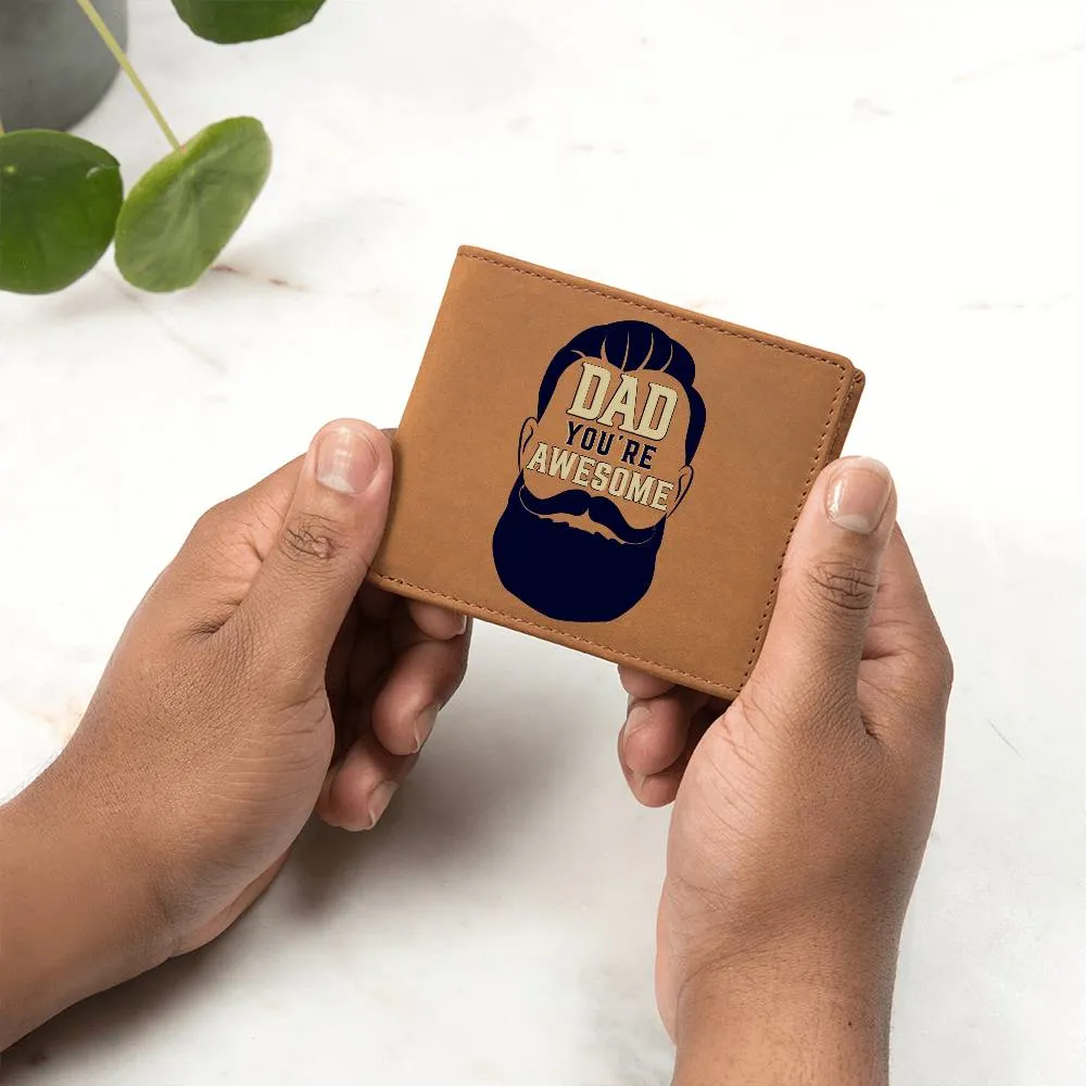 Wallet Design_Dad Awesome Leather Wallet