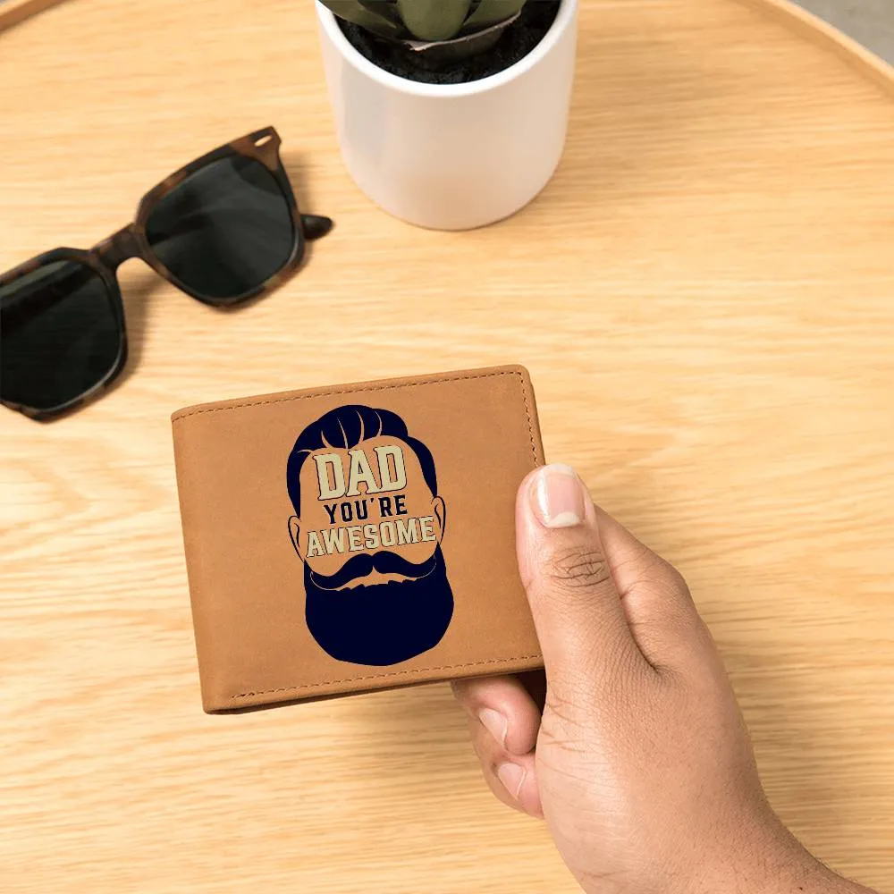 Wallet Design_Dad Awesome Leather Wallet