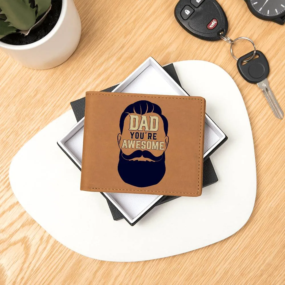 Wallet Design_Dad Awesome Leather Wallet