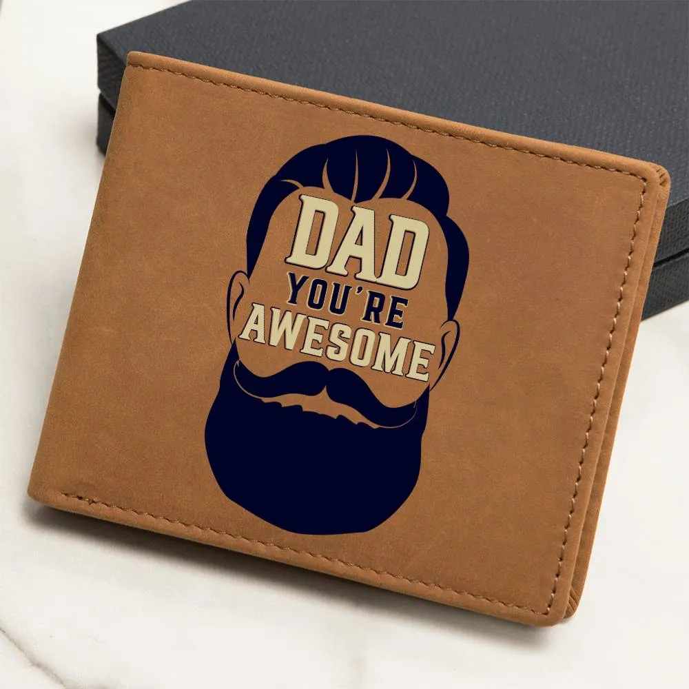 Wallet Design_Dad Awesome Leather Wallet