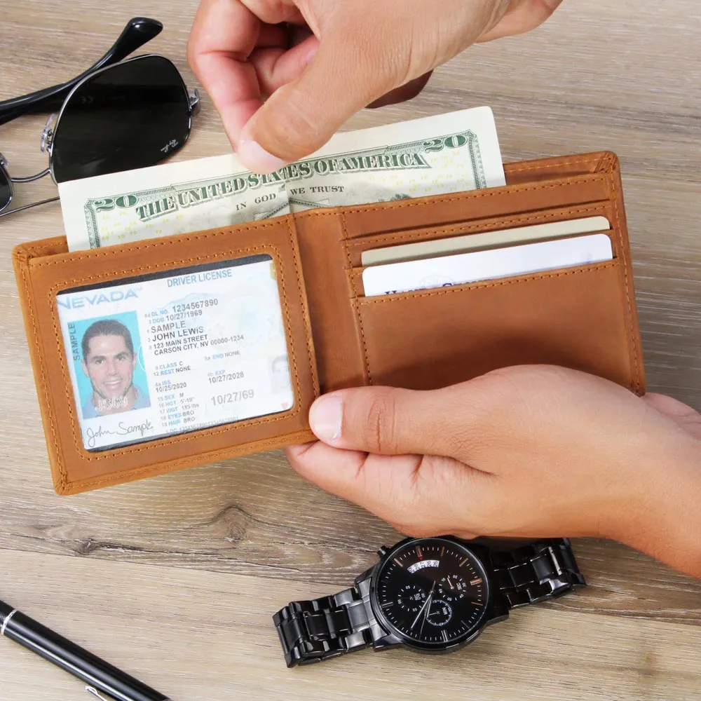 Wallet Design_Dad Awesome Leather Wallet