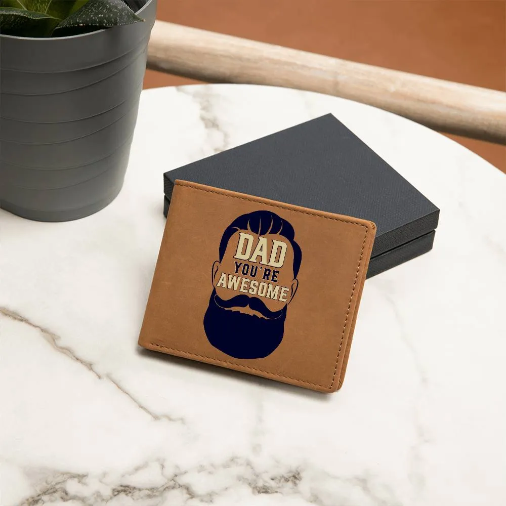 Wallet Design_Dad Awesome Leather Wallet