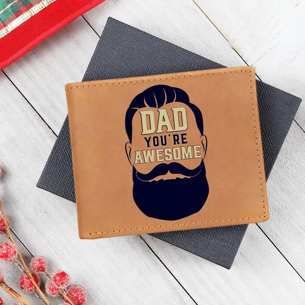 Wallet Design_Dad Awesome Leather Wallet