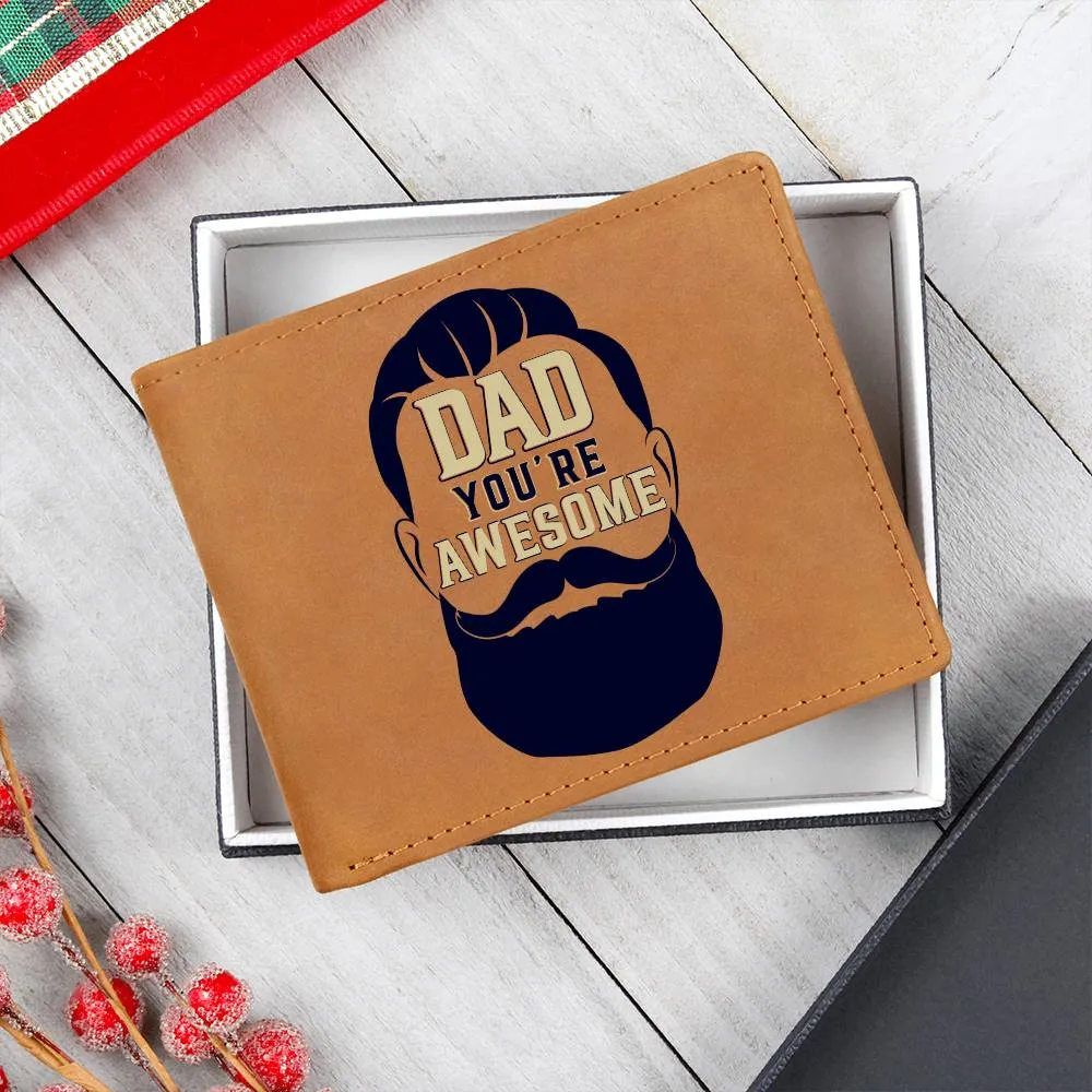 Wallet Design_Dad Awesome Leather Wallet