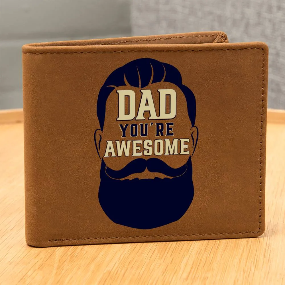 Wallet Design_Dad Awesome Leather Wallet